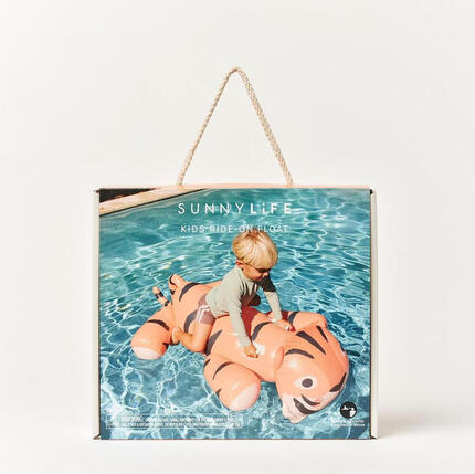 Sunnylife Enfant Bouée chevauchable gonflable Tino le Tigre Clay