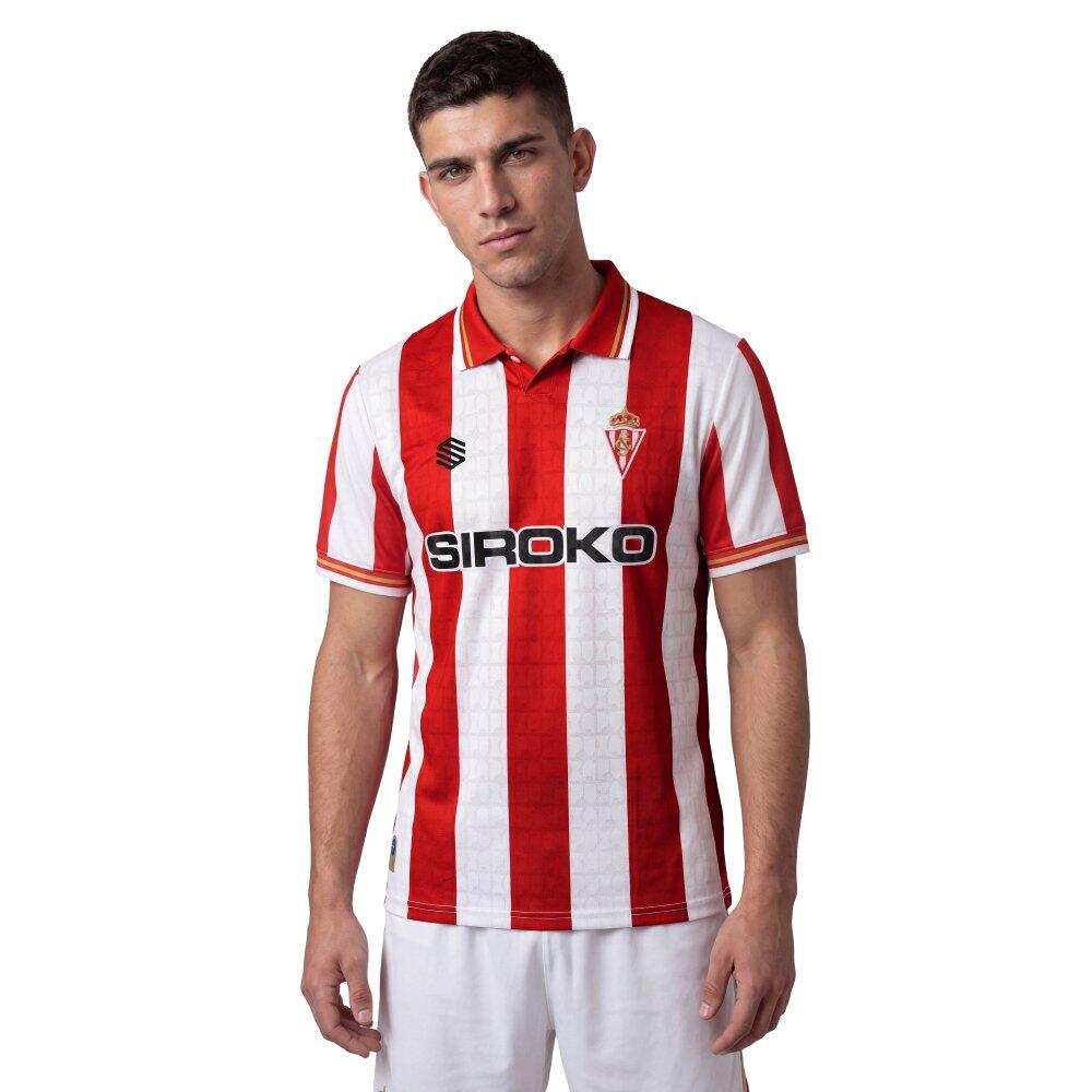 Men 's official real sporting de gijón home jersey RSG Home Tee Player M Red
