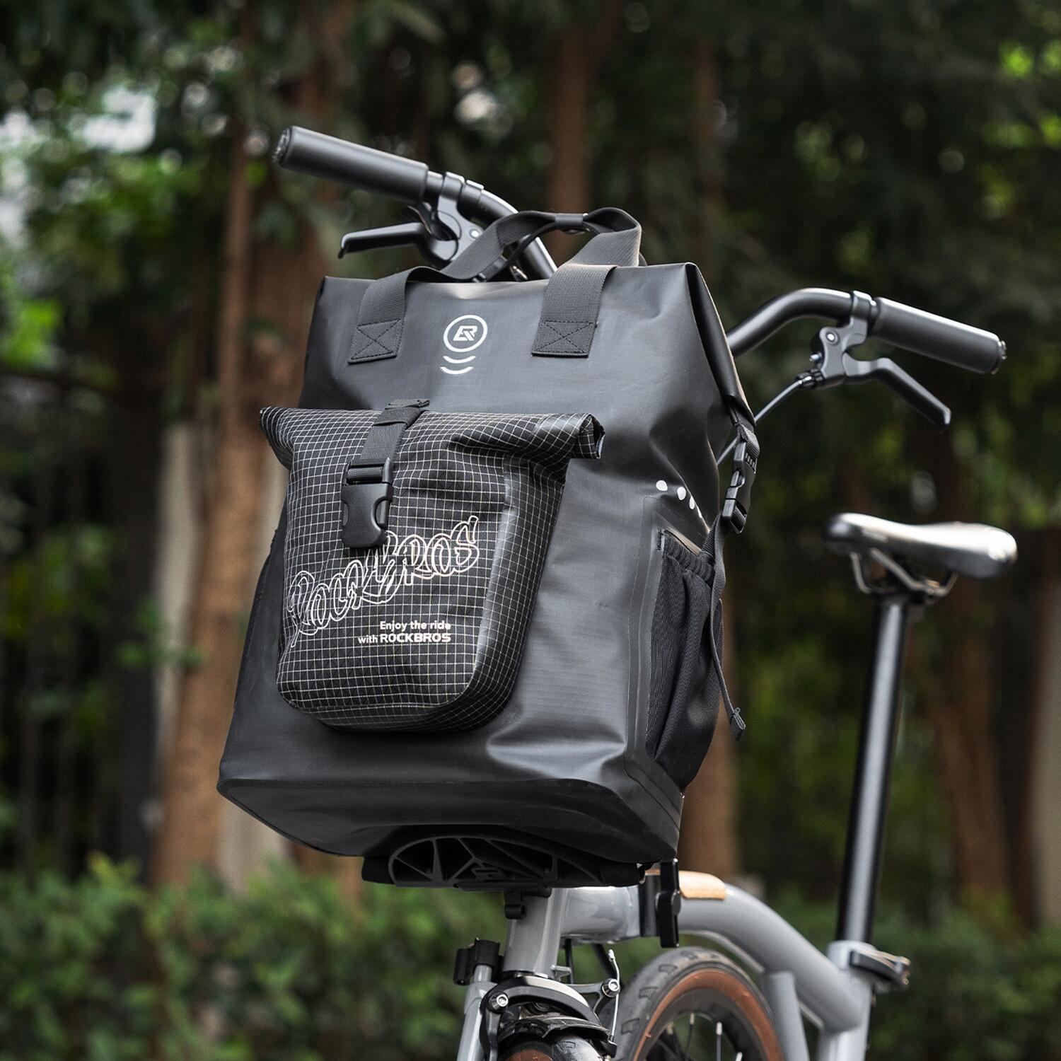Sac de guidon enroulable étanche pour vélo ROCKBROS 5/5