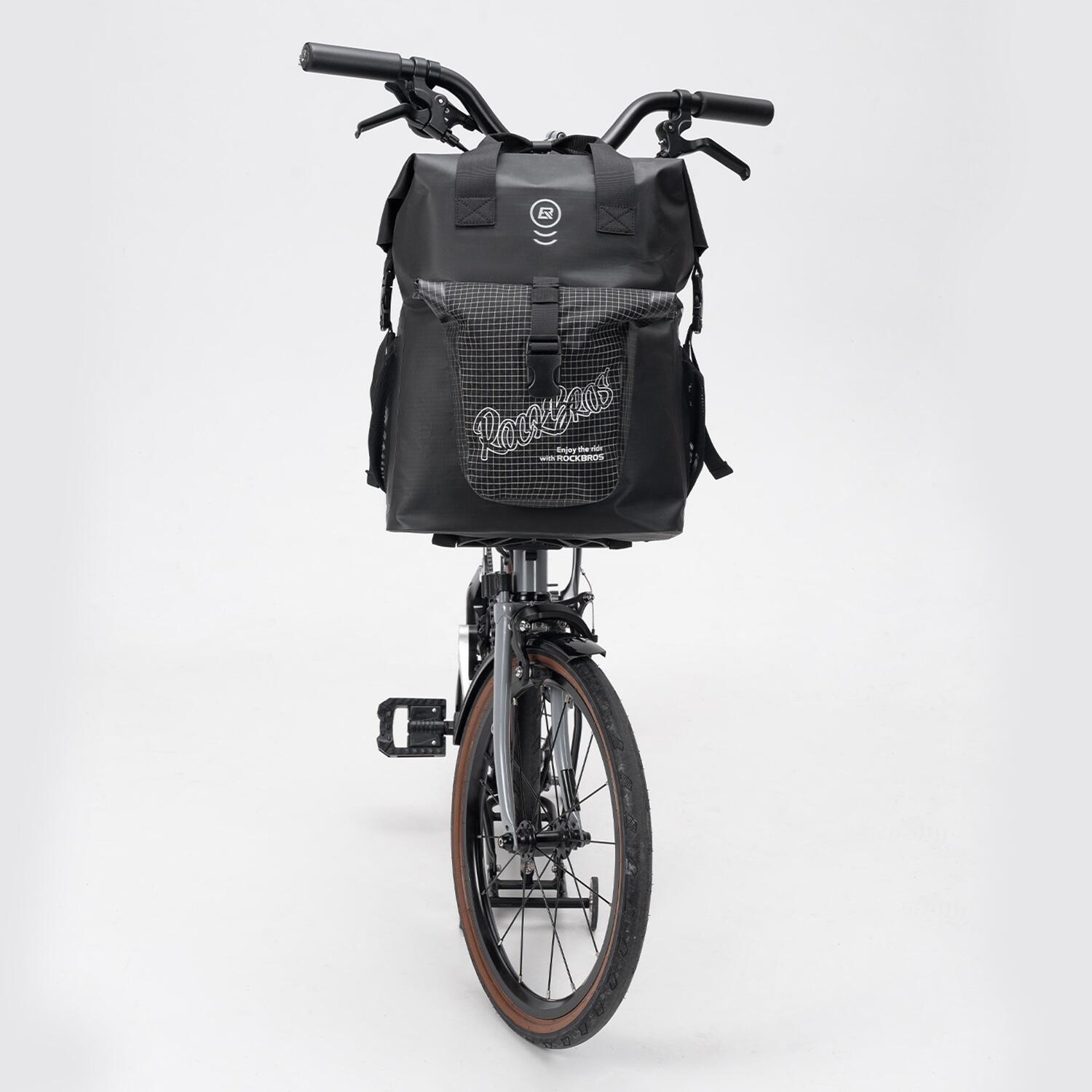 Sac de guidon enroulable étanche pour vélo ROCKBROS 3/5