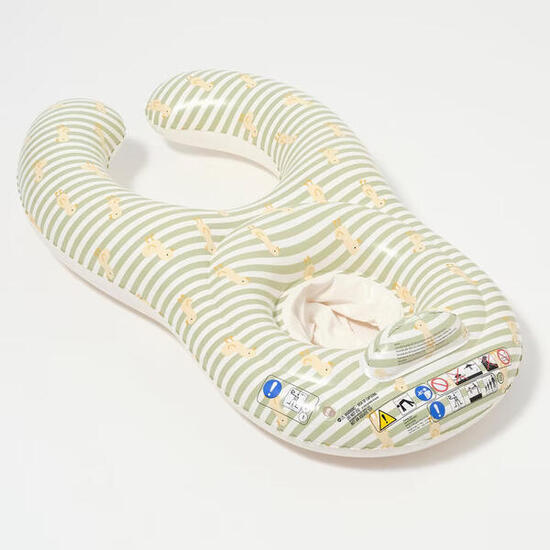 Sunnylife Siège flottant bébé EU Duck Sage à rayures