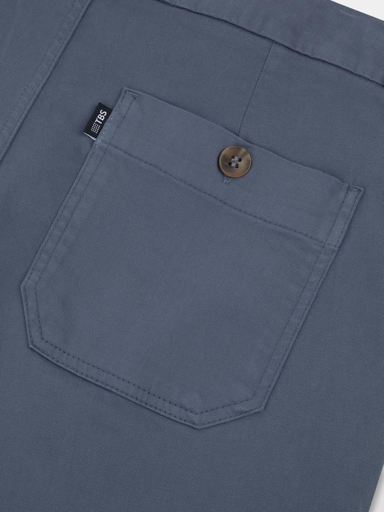 Bermuda - Loisirs - Femme - Ceinture droite avec passants - SINTABER - Bleu 5/5