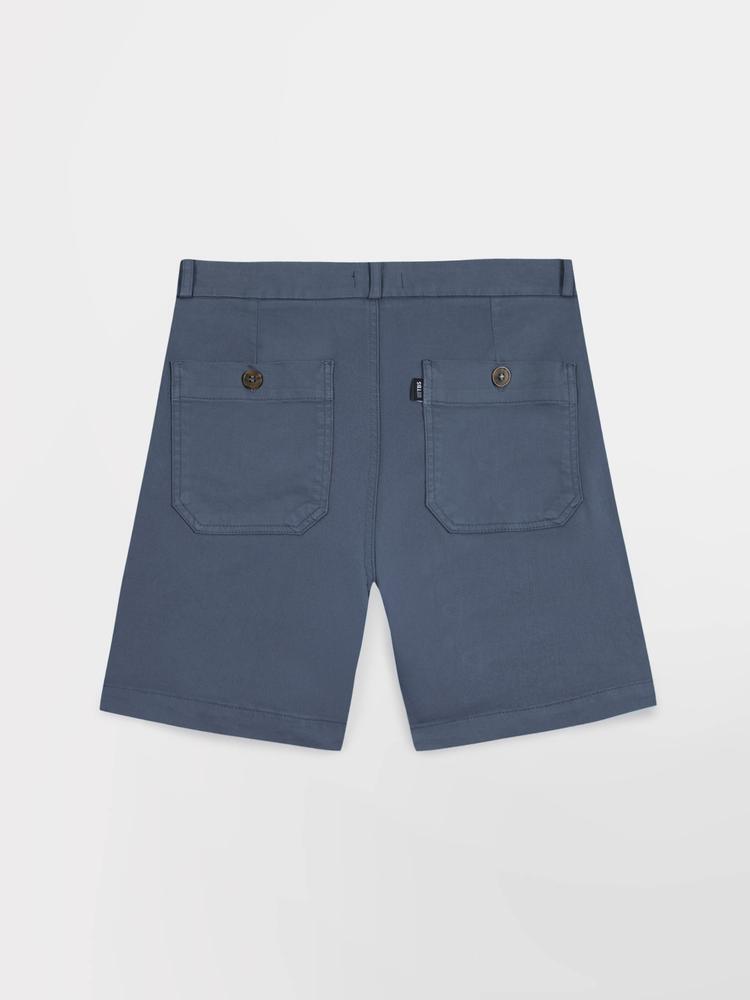 Bermuda - Loisirs - Femme - Ceinture droite avec passants - SINTABER - Bleu 4/5