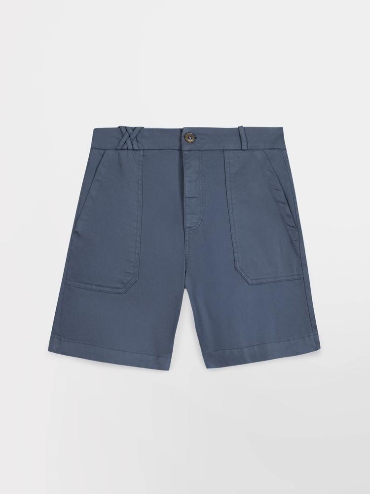 Bermuda - Loisirs - Femme - Ceinture droite avec passants - SINTABER - Bleu 3/5