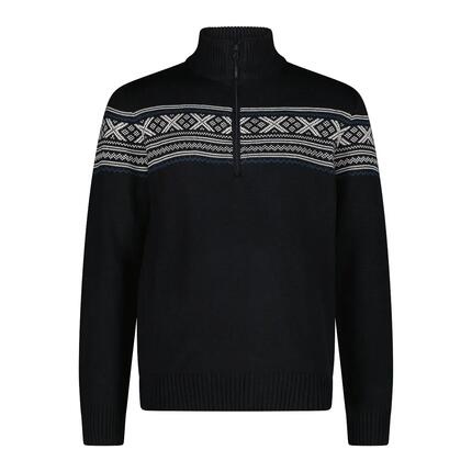 Trui met rits col CMP Wooltech