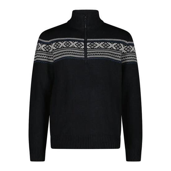 Trui met rits col CMP Wooltech
