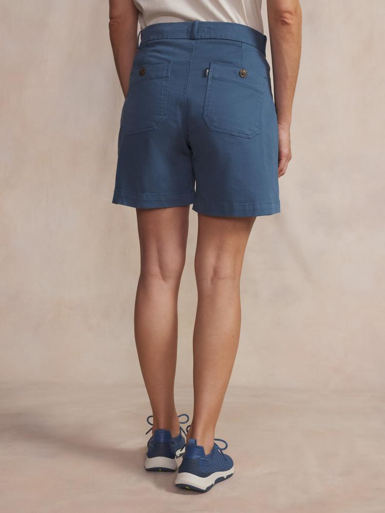 Bermuda - Loisirs - Femme - Ceinture droite avec passants - SINTABER - Bleu 2/5
