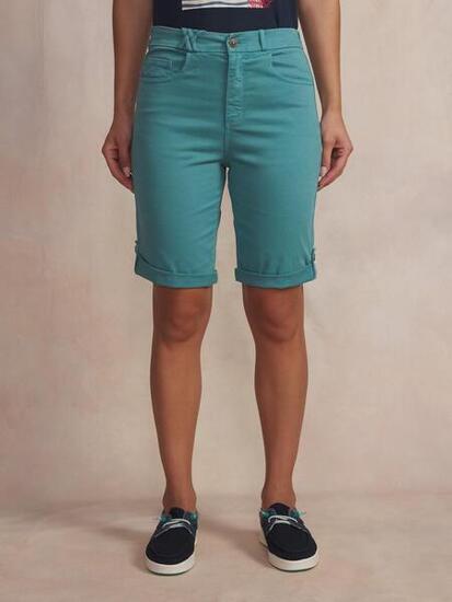 Bermuda - Lifestyle - Femme - Ceinture semi-élastique, poches - SINTAMID - Vert