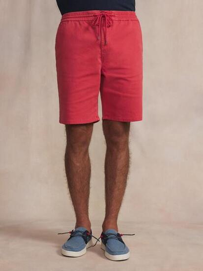 Bermuda - Casual - Homme - Ceinture élastiquée, poches - FILEPBER - Rose/rouge