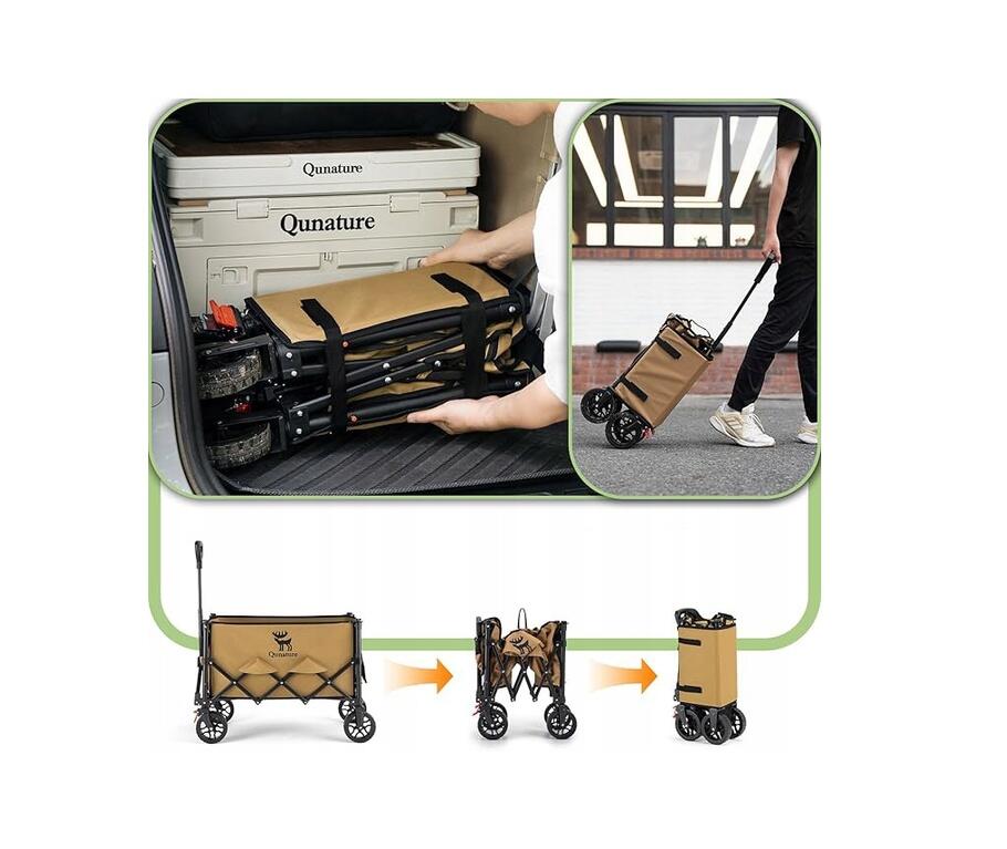 Opvouwbare trolley voor buitengebruik, maximaal draagvermogen 150 kg QUNATURE 4/4
