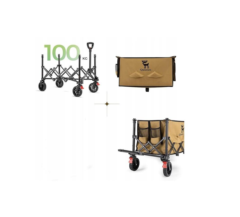 Opvouwbare trolley voor buitengebruik, maximaal draagvermogen 150 kg QUNATURE 3/4