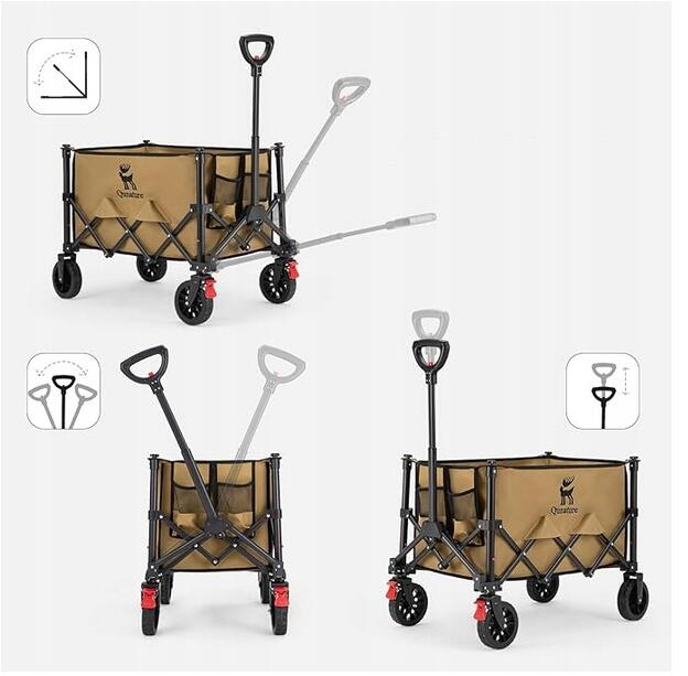 Opvouwbare trolley voor buitengebruik, maximaal draagvermogen 150 kg QUNATURE 2/4