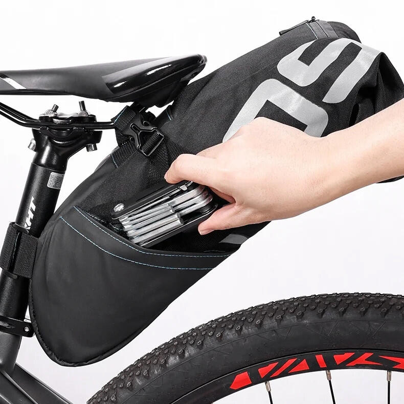 Sakwa rowerowa ROSWHEEL 10L montowana do sztycy pod siodełkiem ROXAR wodoodporna 5/7