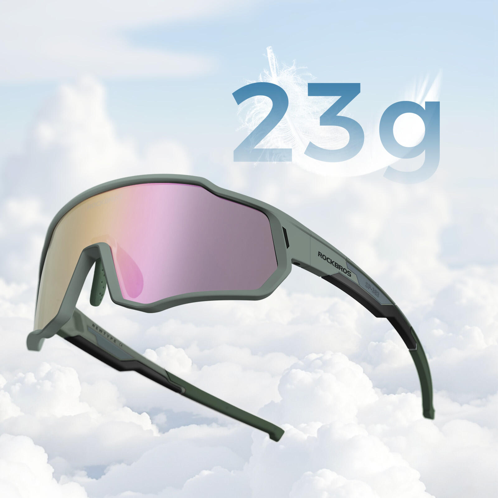 ROCKBROS Kinder Fahrradbrille Photochrom/Polarisiert 6/8