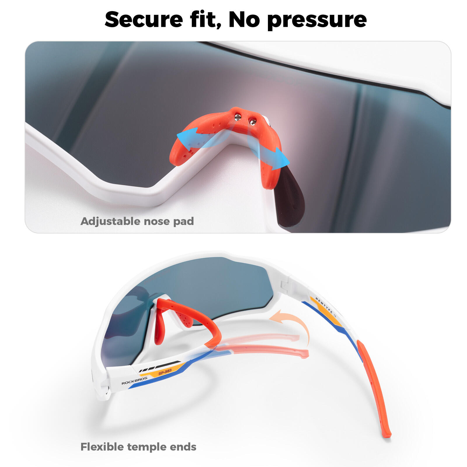 ROCKBROS Kinder Fahrradbrille Photochrom/Polarisiert 5/8