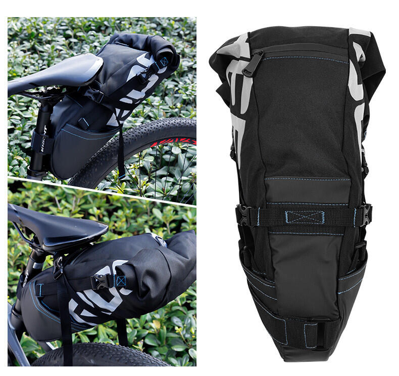 Sakwa rowerowa ROSWHEEL 10L montowana do sztycy pod siodełkiem ROXAR wodoodporna 2/7