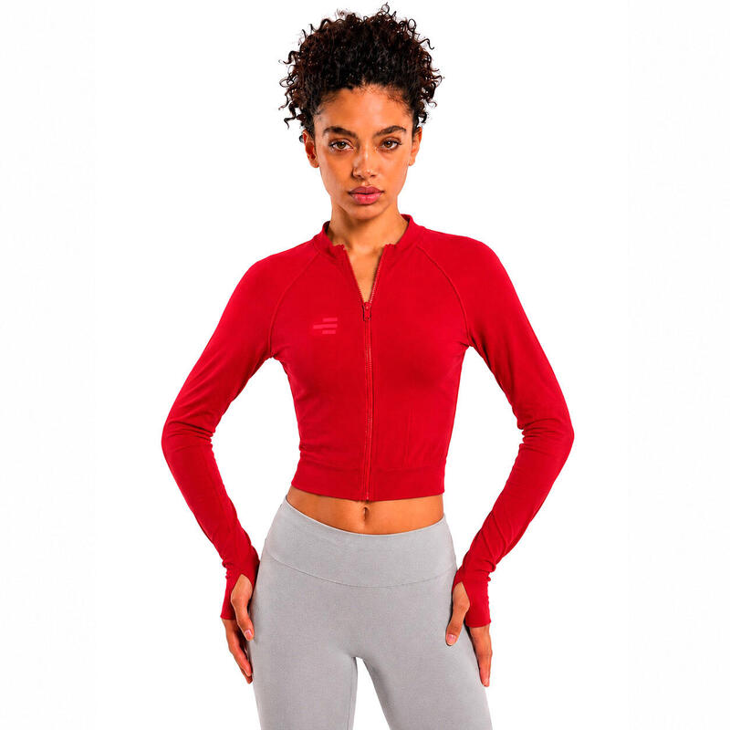 Top sport scurt cu fermoar pentru femei, available in may multe culori