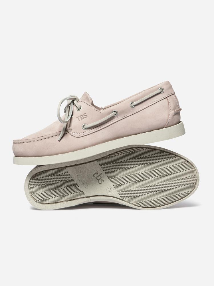 Chaussures bateau - Nautisme - Femme - Fermeture lacets cuir - PHENISE - Beige 3/5