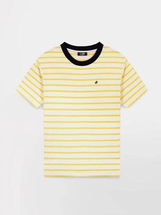 T-shirt Homme - Col rond manches courtes - LOVE - Jaune/orange
