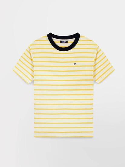 T-shirt Homme - Col rond manches courtes - LOVE - Jaune/orange