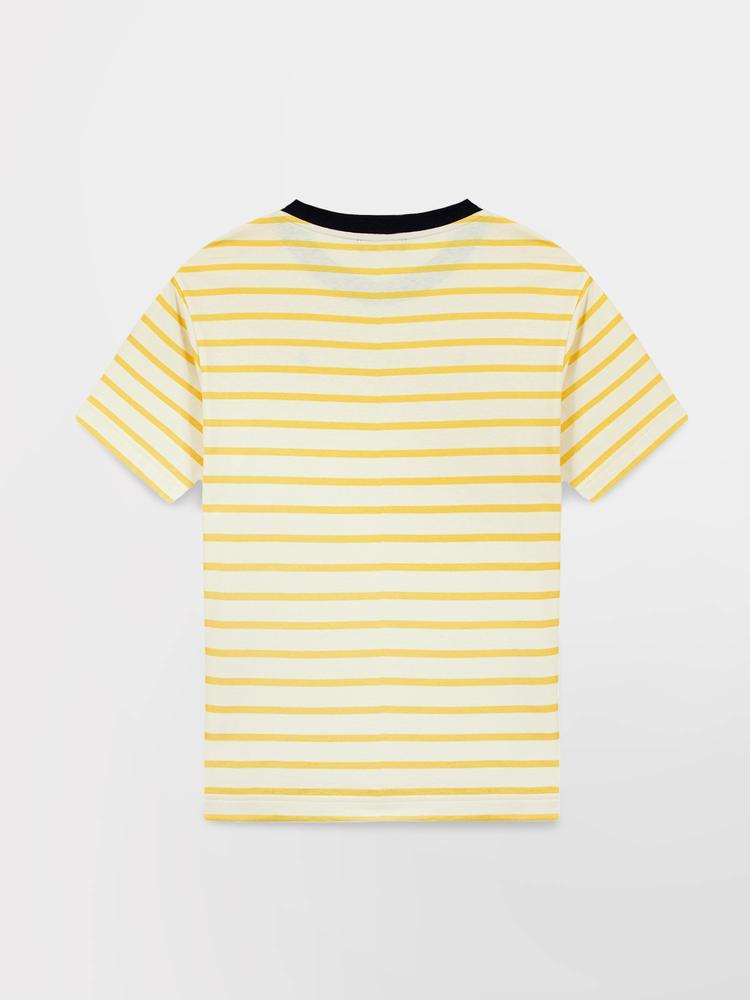 T-shirt homme rayé, manches courtes - love - jaune/orange 2/3