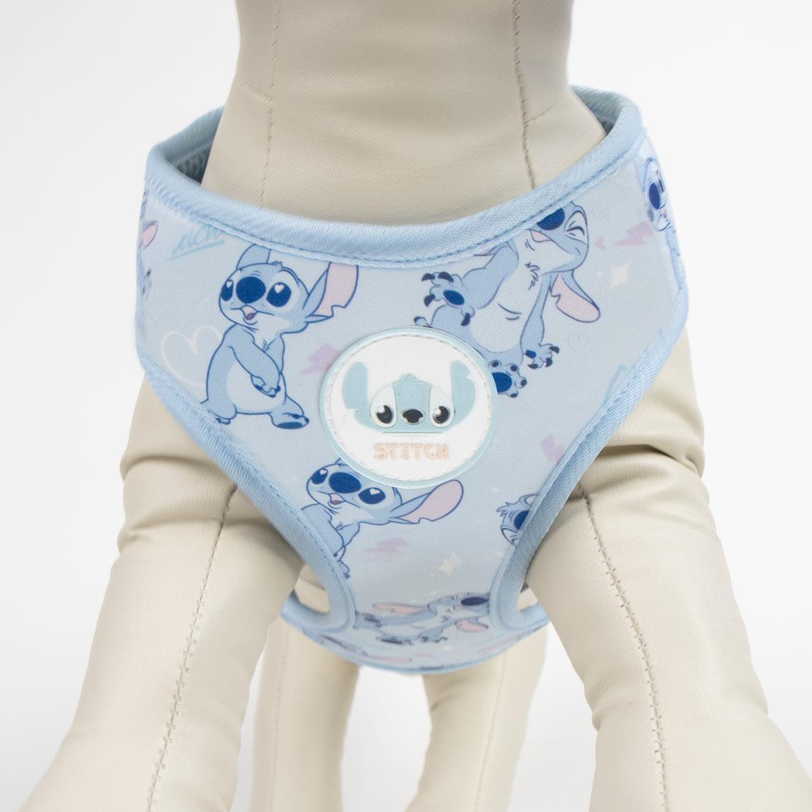 Arnés para Perros Stitch Ajustable Talla XS/S Azul Claro con Estampado 4/4