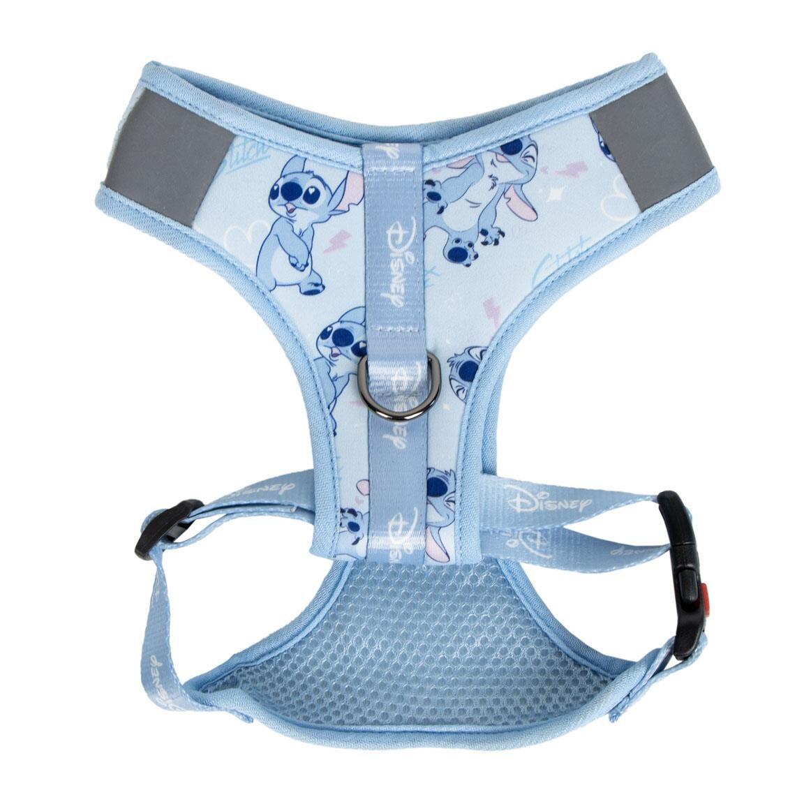 Arnés para Perros Stitch Ajustable Talla XS/S Azul Claro con Estampado 2/4