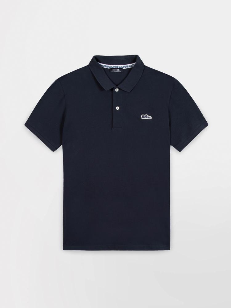 Polo - homme - manches courtes, coupe ajustée - bleu marine 4/5