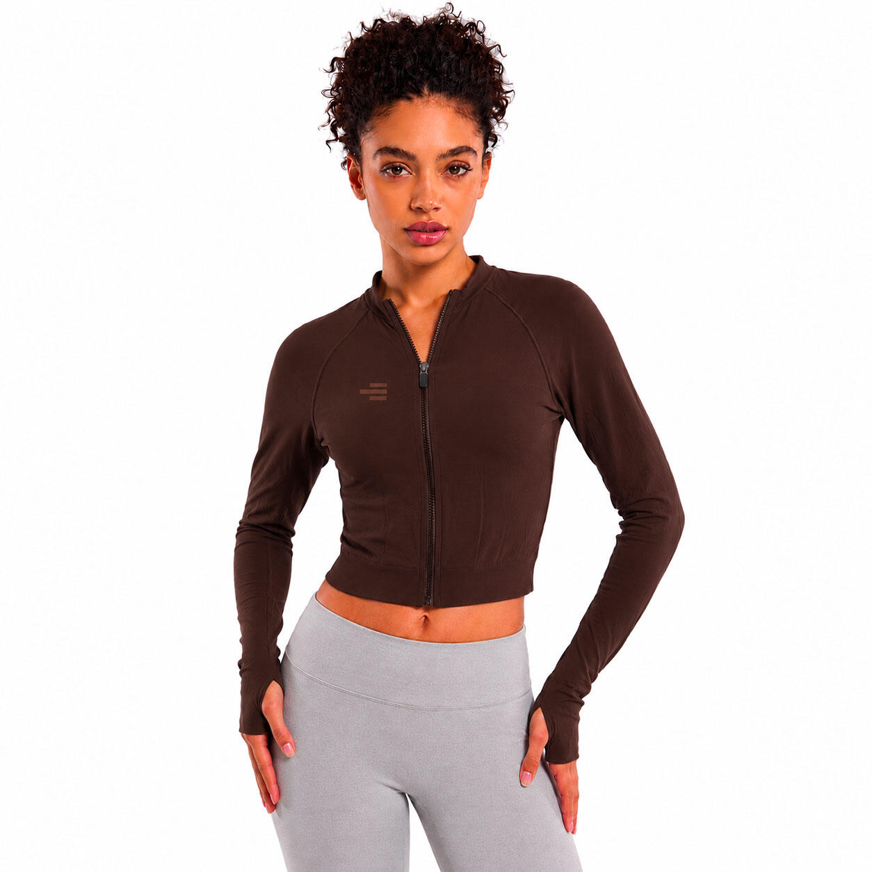 Top sport femme zippé, disponible en plusieurs couleurs 2/6