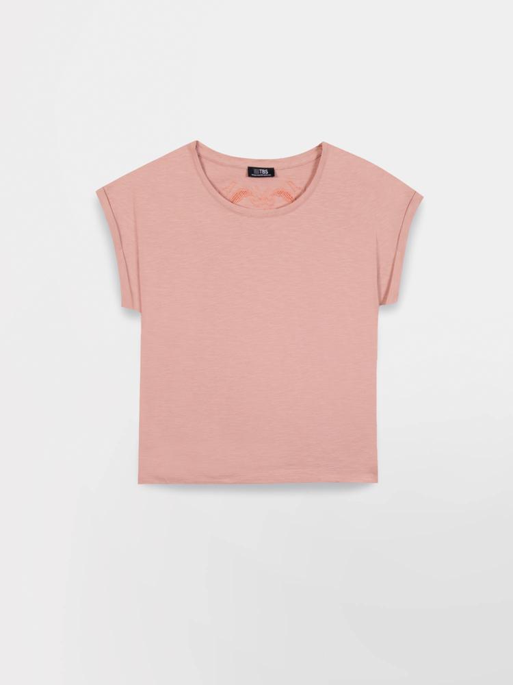 T-shirt - sport - femme - manches courtes, col rond, MAHIATEE - rose/rouge 4/5