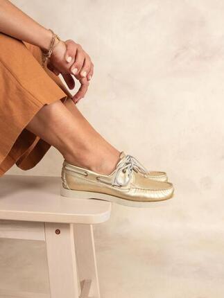 Chaussures bateau - Femme - Lacets cuir - PHENISE Noir
