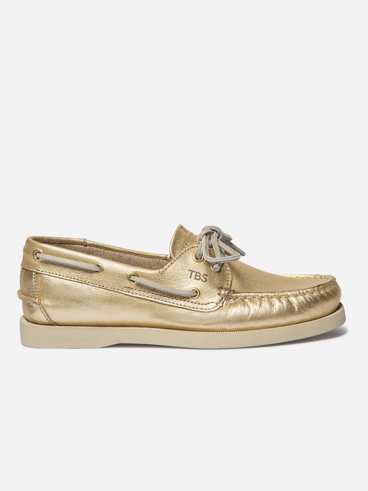 Chaussures bateau - Femme - Lacets cuir - PHENISE - Beige 5/5