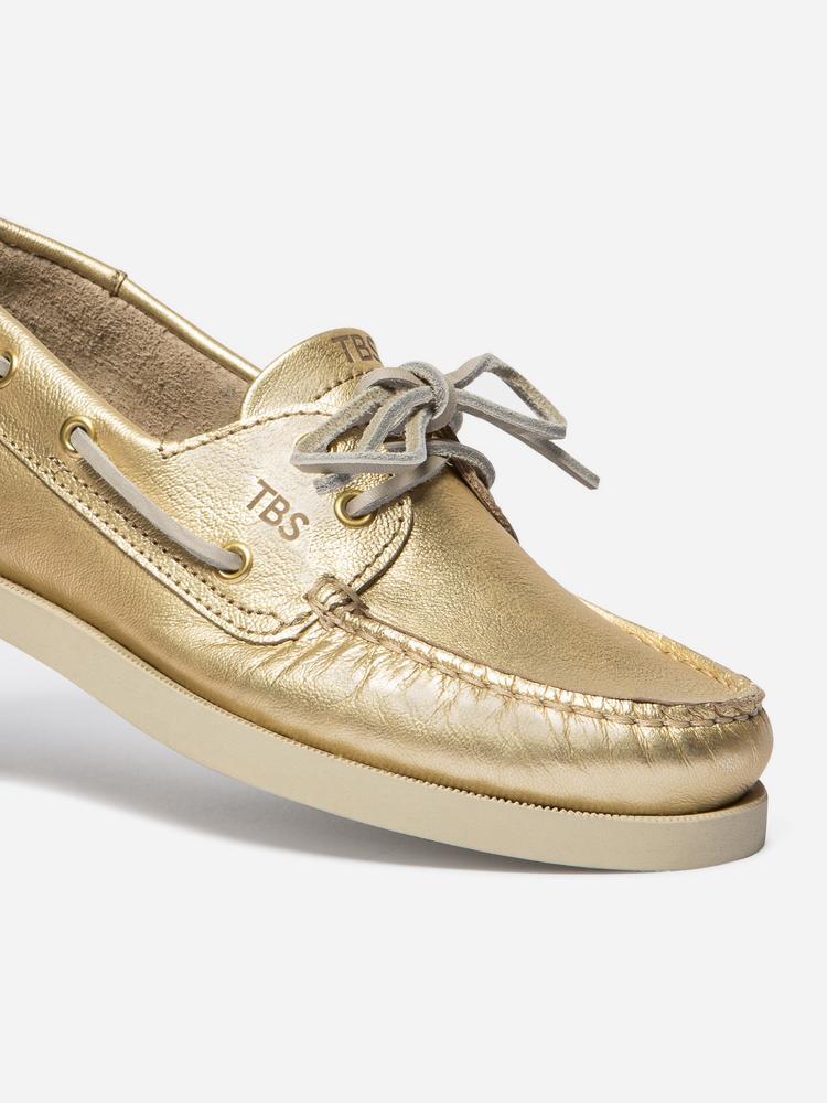 Chaussures bateau - Femme - Lacets cuir - PHENISE - Beige 2/5