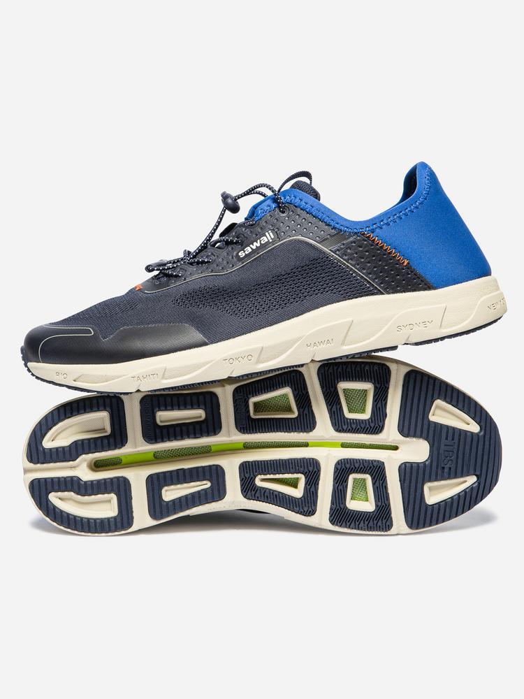 Chaussures running homme - lacets élastiques - jazyliv bleu 4/5