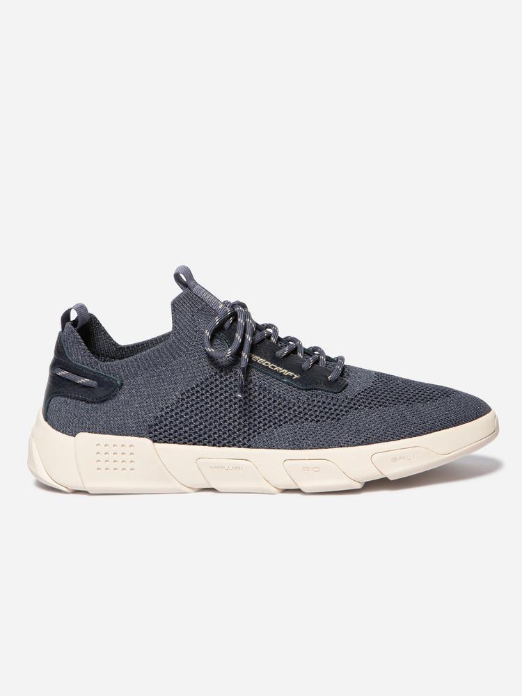 Chaussures running homme - cuir textile, lacets - jazsail bleu 4/5
