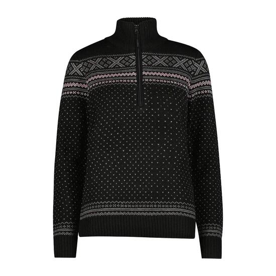 Pullover 1/2 Reißverschluss Damen CMP Wooltech