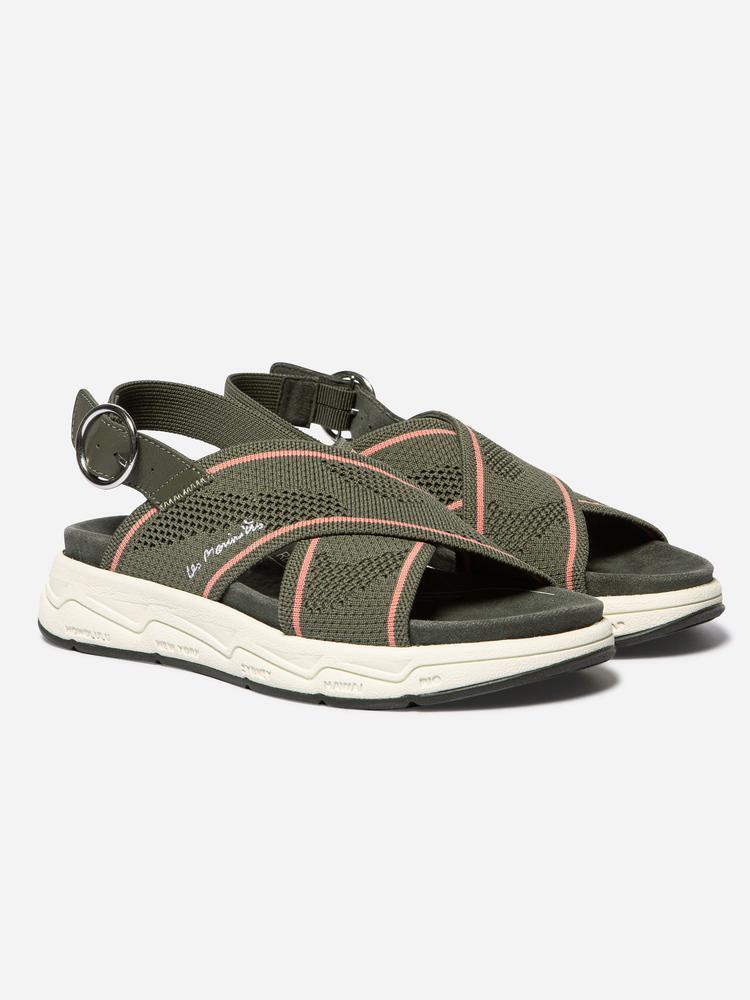 Sandales compensées - Mode - Femme - Boucle, talon 40 mm - LAIHONA - Vert 4/5