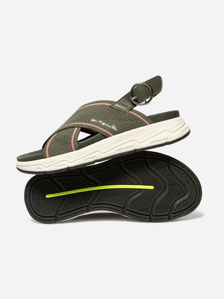 Sandales compensées - Mode - Femme - Boucle, talon 40 mm - LAIHONA - Vert 3/5