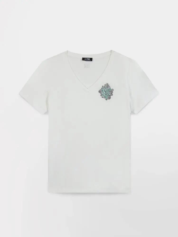 TBS Damen T-Shirt Arktis Lavendel 26 Weiß 5/5