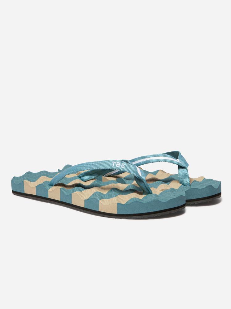 Tongs - Plage - Femme - Confort, semelle 20 mm - ULRIANE - Vert osier 4/5