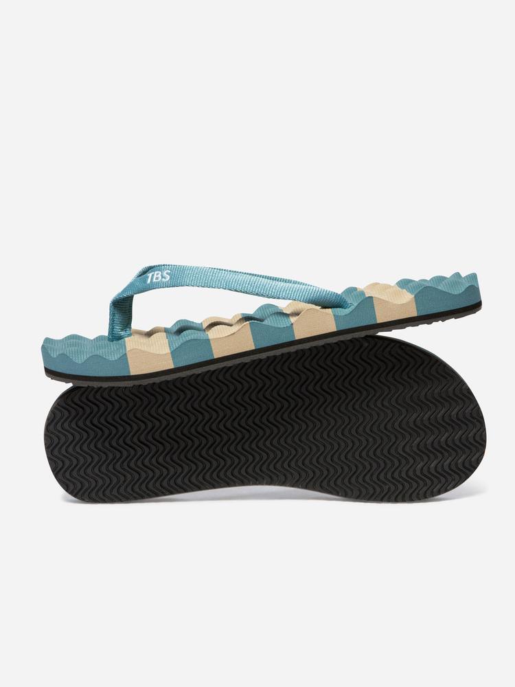 Tongs - Plage - Femme - Confort, semelle 20 mm - ULRIANE - Vert osier 3/5