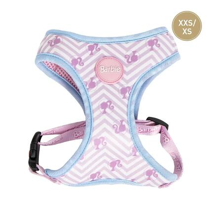 Kindertuigje voor hond Barbie maat XXS/XS, verstelbaar met print, roze
