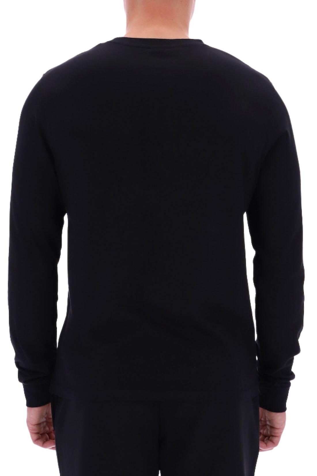 T-shirt à manches longues - Homme - Enzo, 100% coton - noir 2/3