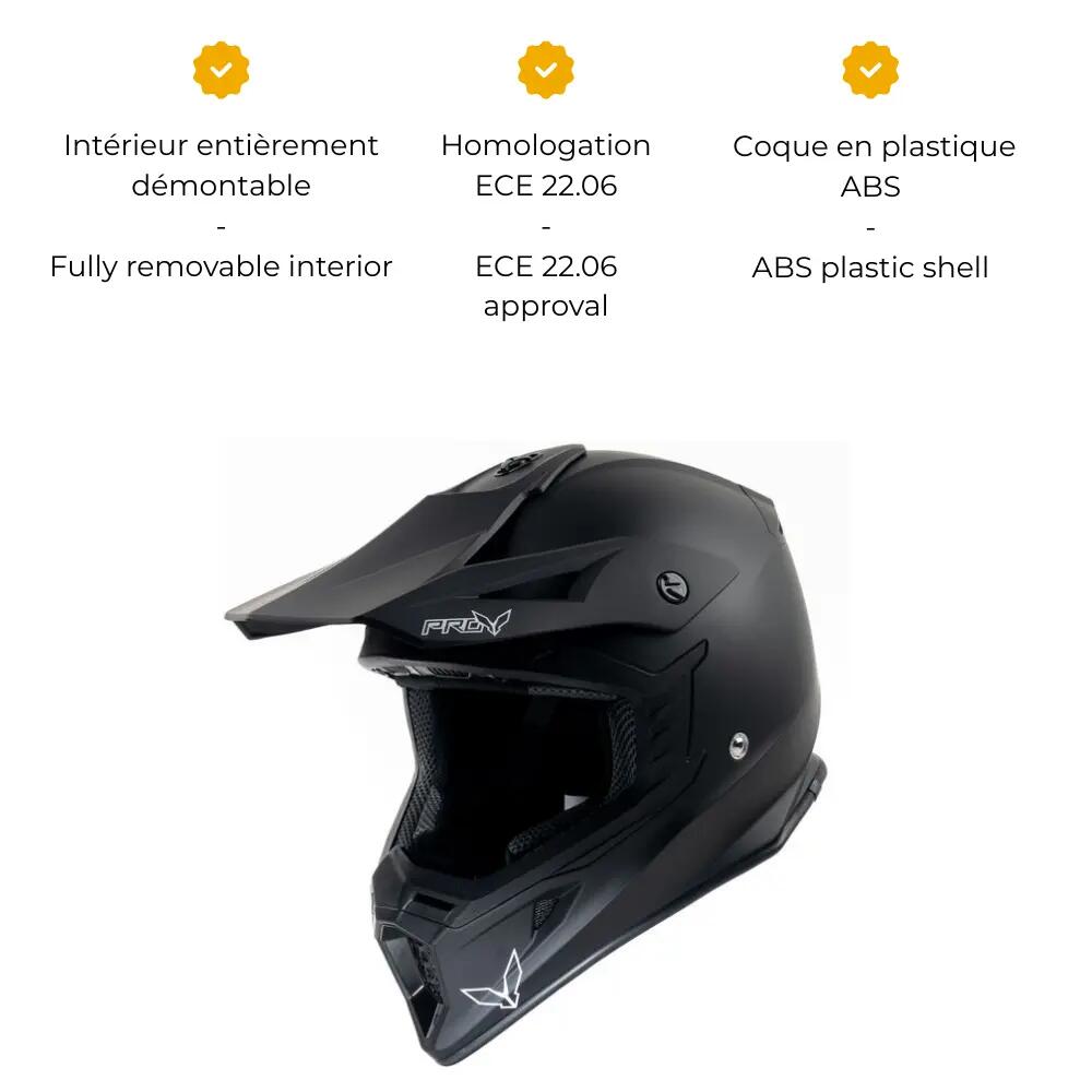 Casque intégral VTT / trottinette / motocross SKUD BASE Full black 5/7