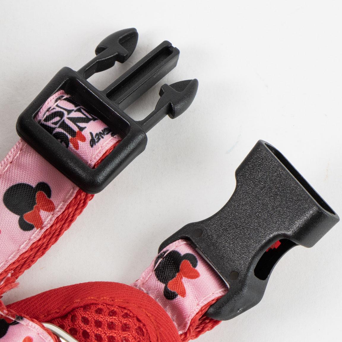 Set de Geschirr y Leine para Mascotas Minnie Mouse Rojo y Rosa Ajustable 5/7