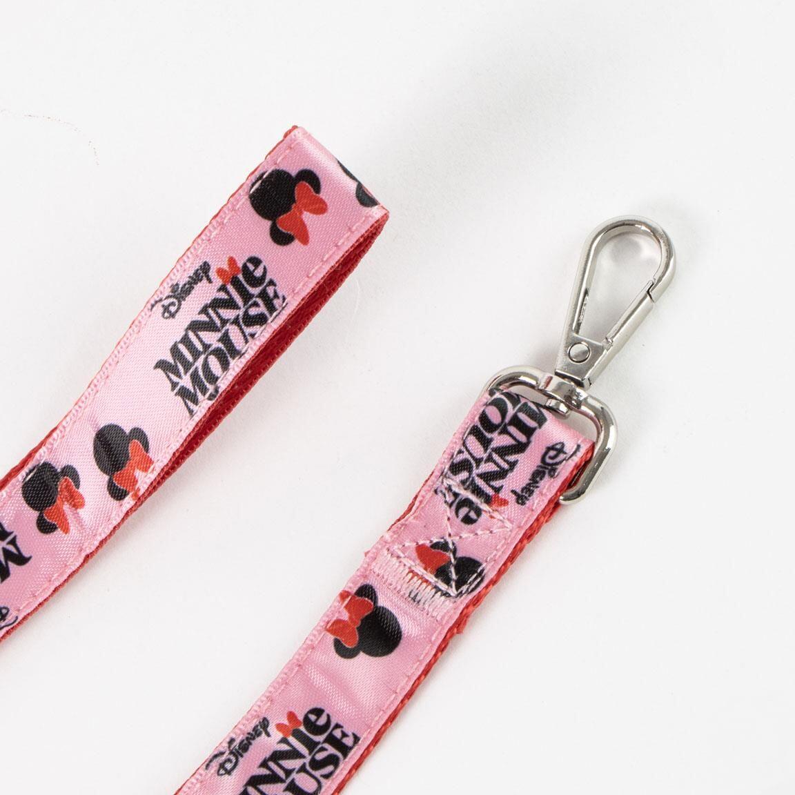 Set de Geschirr y Leine para Mascotas Minnie Mouse Rojo y Rosa Ajustable 4/7