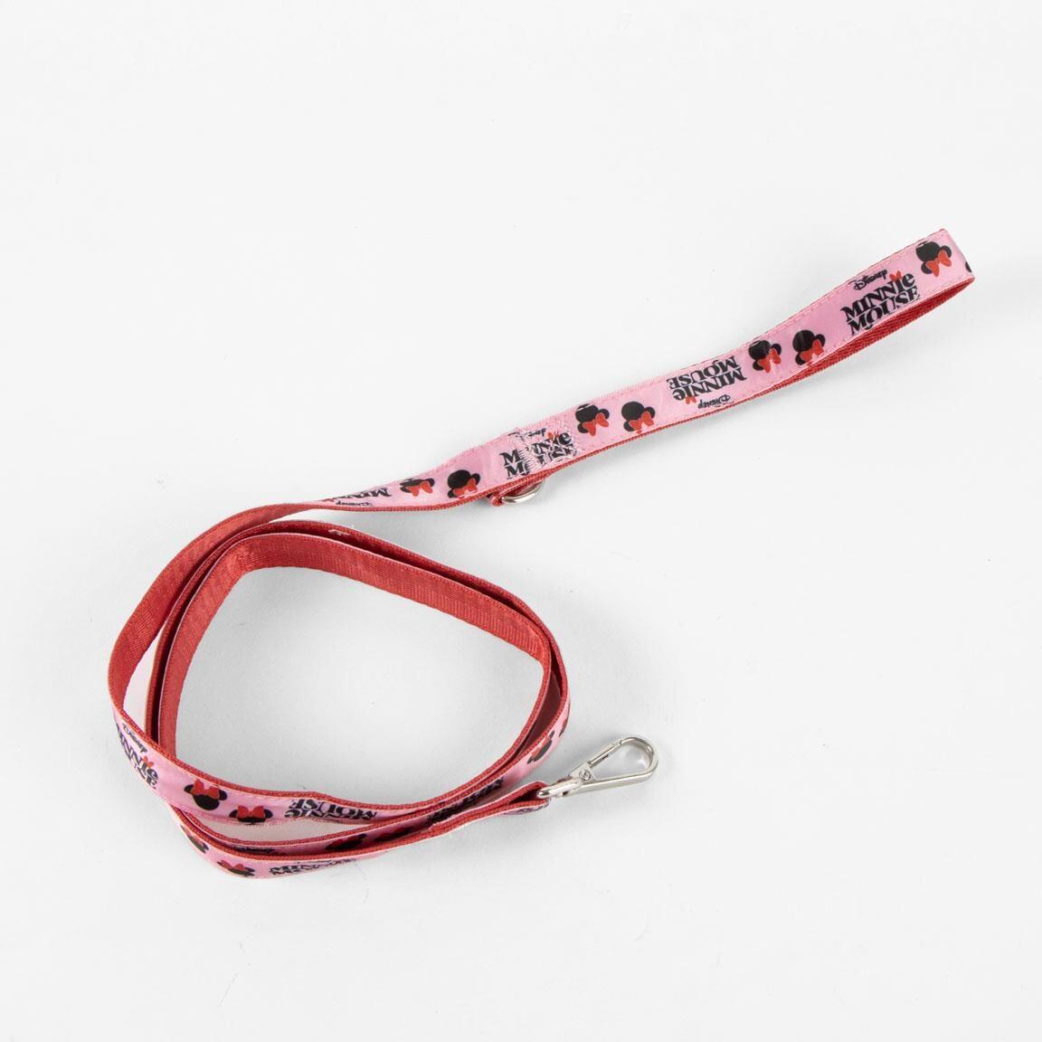 Set de Geschirr y Leine para Mascotas Minnie Mouse Rojo y Rosa Ajustable 2/7