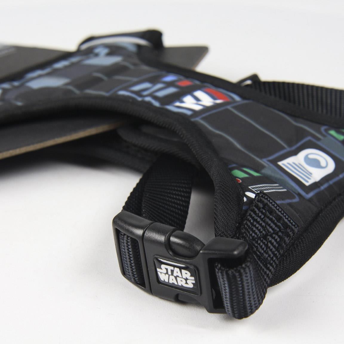 Pettorina per canis Star Wars Darth Vader Negro con Ajuste y Anilla Metálica 4/7