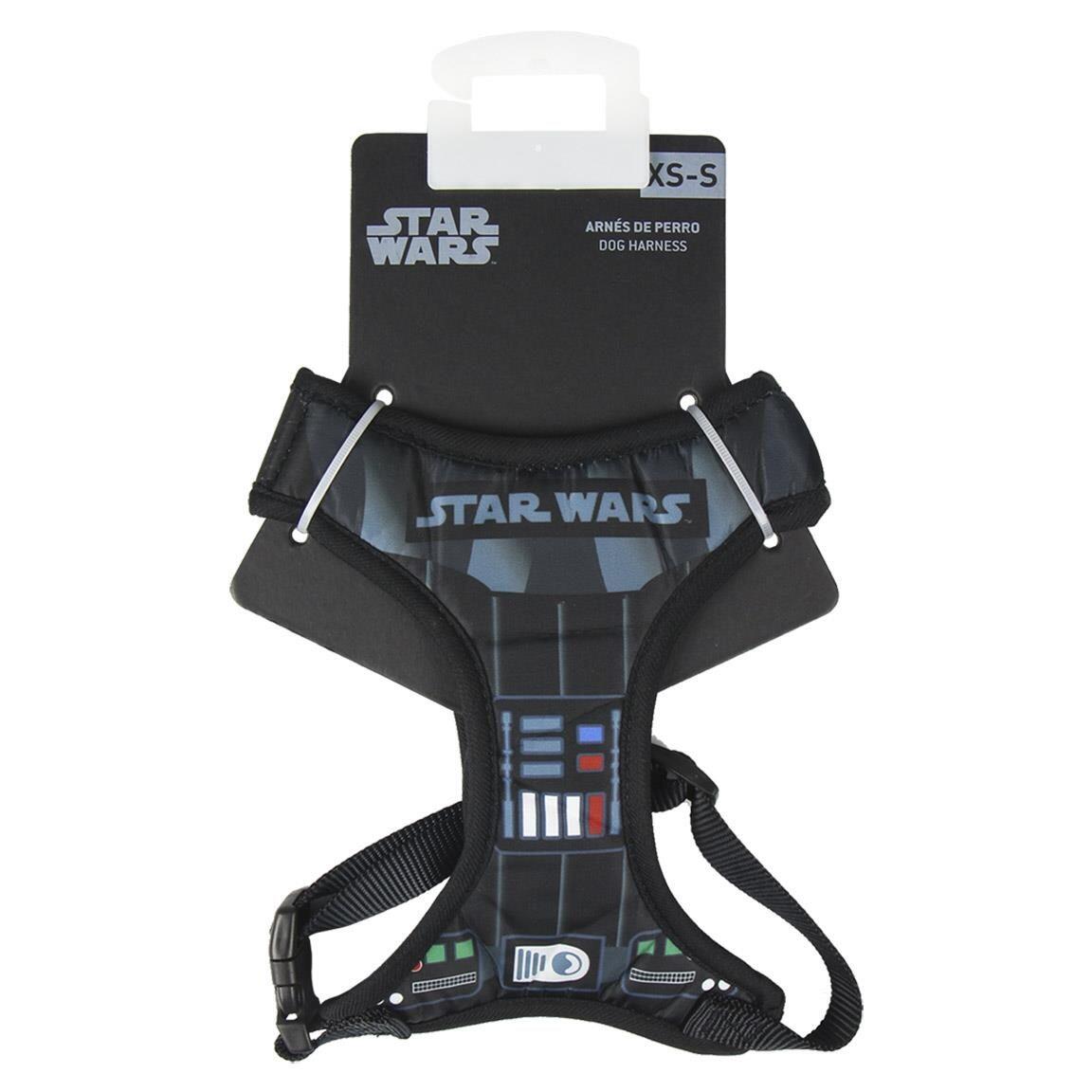 Pettorina per canis Star Wars Darth Vader Negro con Ajuste y Anilla Metálica 3/7