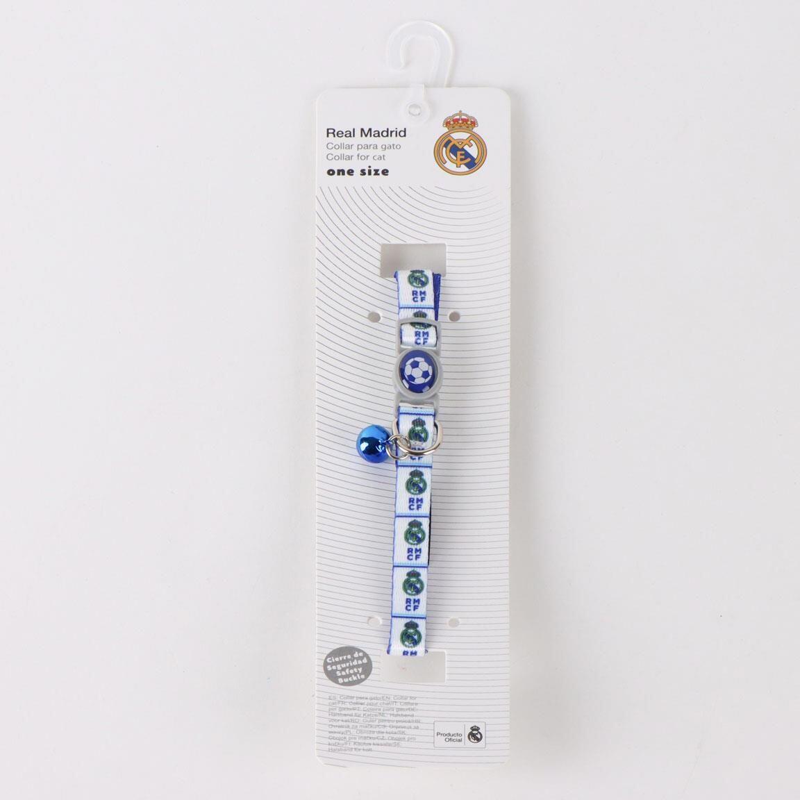 Collier pour chat Real Madrid réglable avec anneau métallique Bleu 5/5